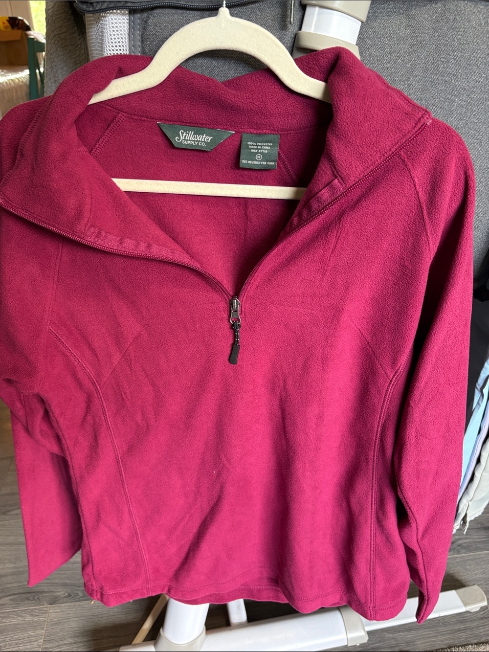 Stillwater Women's Half-Zip Fleece Pullover - Raspberry - NWOT